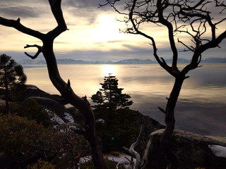 Fototapeta na wymiar Scenic overlook of Memorial Point , Lake Tahoe Nevada