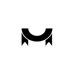 Ribbon icon. Simple decoration band icons for ui and ux, website or mobile application