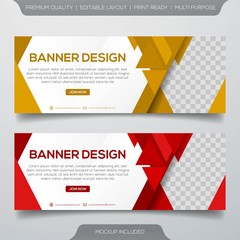 set of abstract banner template with modern concept and futuristic layout concept