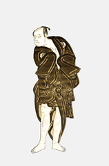 浮世絵　町人　その17　ゴールドバージョン