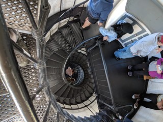 a large circular stair case