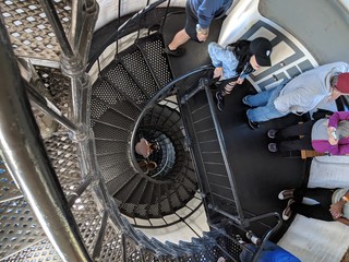 a large circular stair case