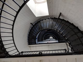 a large circular stair case