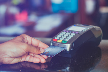 Credit card payment for shopping In Store and buy all service.