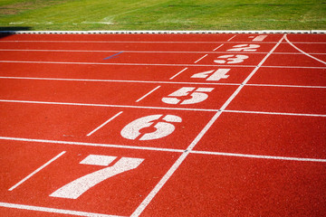 Sport running track for running and jogging for excercise and competition.