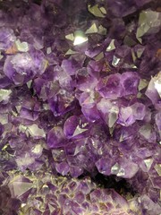 a close up of amethyst crystals