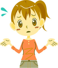 若い女性　困る