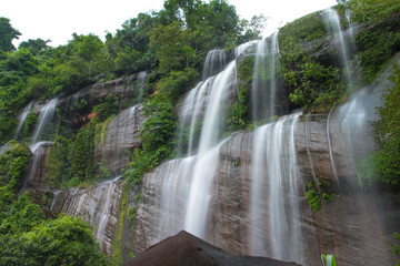 waterfall in deep forest