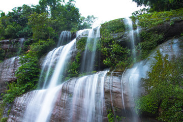 waterfall in deep forest