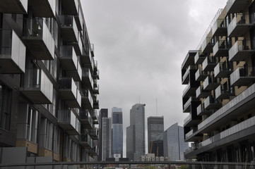 skyscrapers in a major city