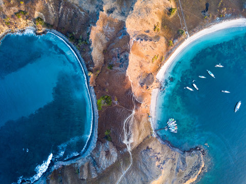 Black And White Beach Aerial View, Komodo National Park