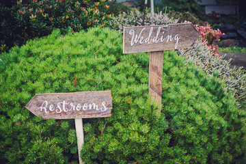 rustic wooden sign