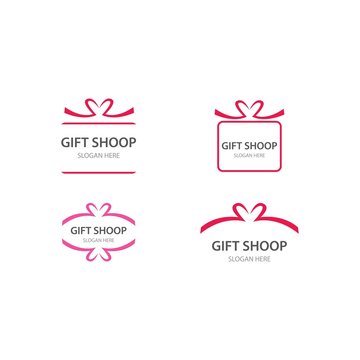 Gift Box, Gift Shop Logo Icon Vector