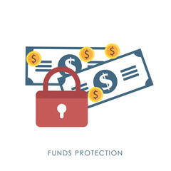 Funds Protection flat design