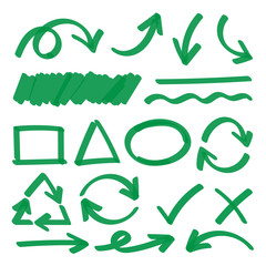 Creative Arrow design collection. Arrows hand draw vector set, Sketch design for business and Web design and application planing guide.