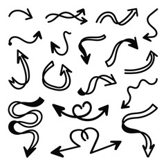 Creative Arrow design collection. Arrows hand draw vector set, Sketch design for business and Web design and application planing guide.