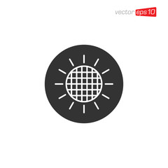 Solar Cell Icon Logo Design Illustration
