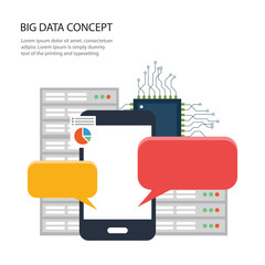 Big data concept flat design