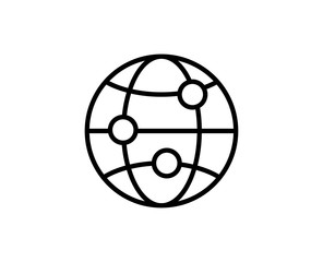 Globe line icon.