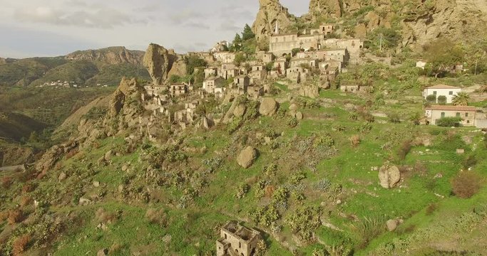 Abandoned Pentedattilo village in Calabria
