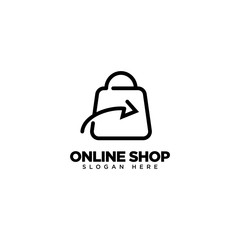 Online Shop Logo Design, Shop, Sale, Discount, Store vector logotype