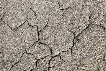 deep cracks in the ground with drought and lack of water