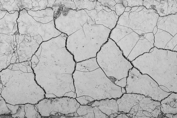 deep cracks in the ground with drought and lack of water
