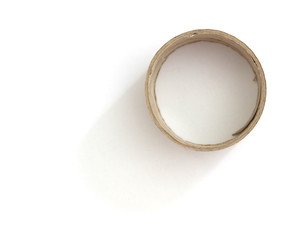 Top view of paper tape on white background