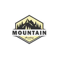 mountain logo vector vintage emblem