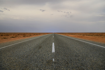 Endless road into the desert, Outback, Australia