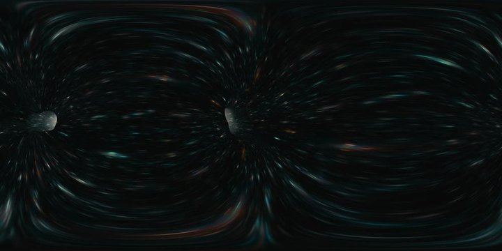 360° VR Space Warp into Bright Light