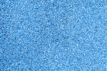Shiny trendy blue rhinestone background. Color of the year 2020. Brilliant pattern. Monochrome...