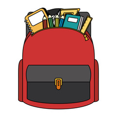 school bag with set supplies