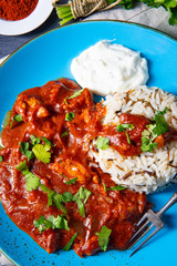 Indian Chicken Tikka Masala with wild rice