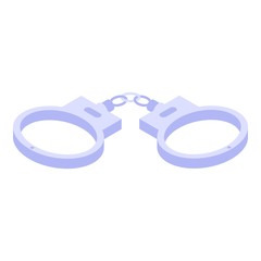 Handcuffs icon. Isometric of handcuffs vector icon for web design isolated on white background