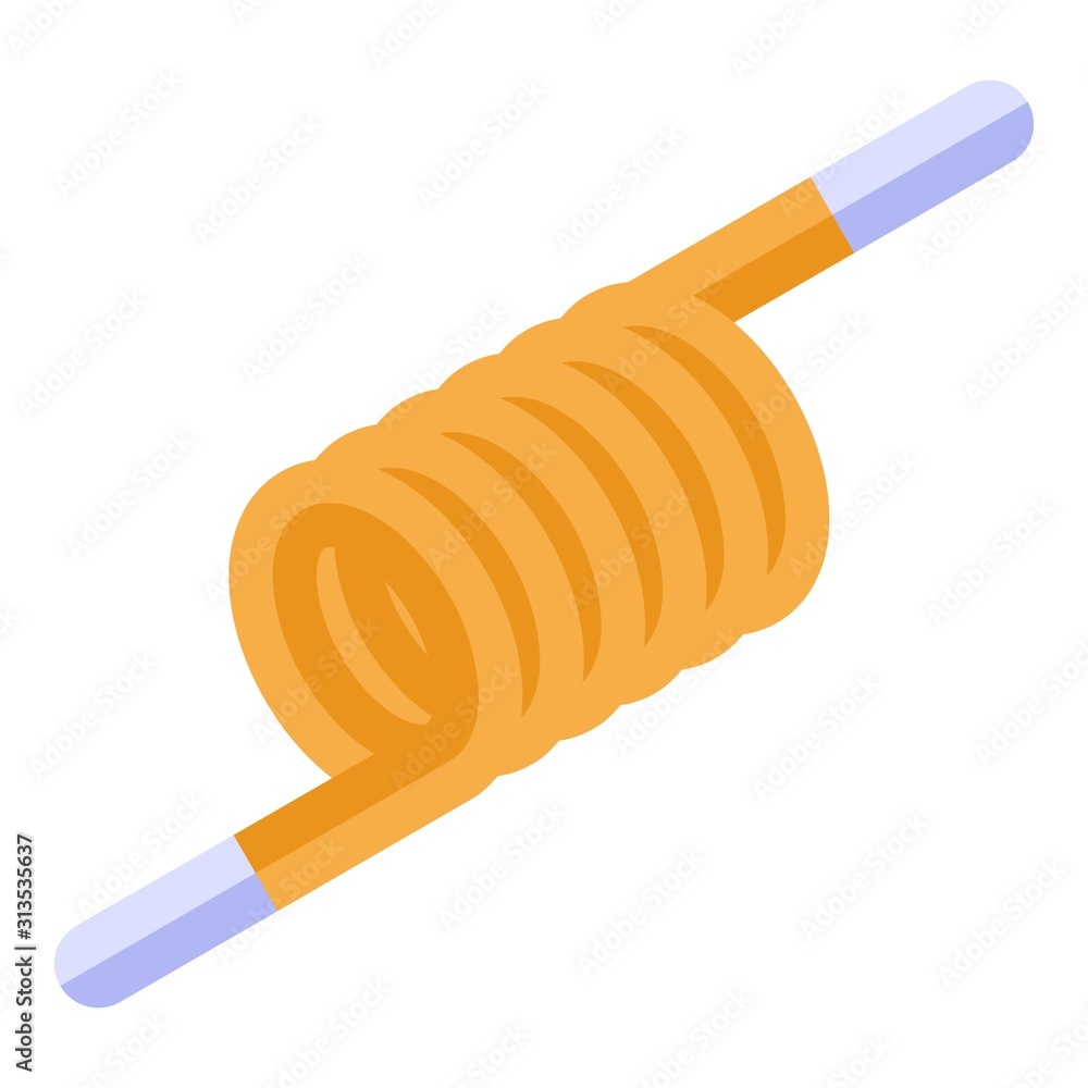 Poster flexible coil icon. isometric of flexible coil vector icon for web design isolated on white backgrou