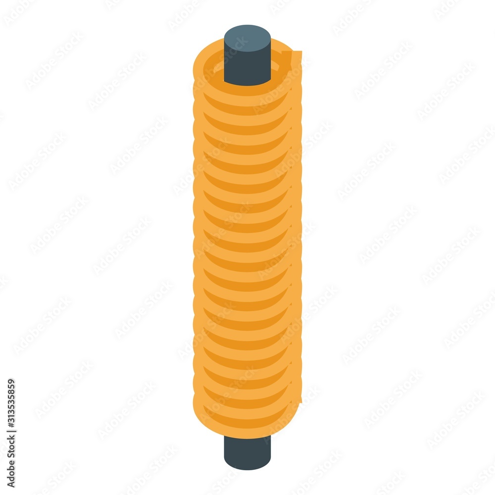 Poster solenoid coil icon. isometric of solenoid coil vector icon for web design isolated on white backgrou