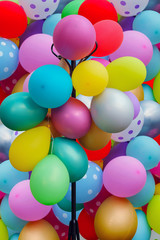  Colorful background with of colorful balloons