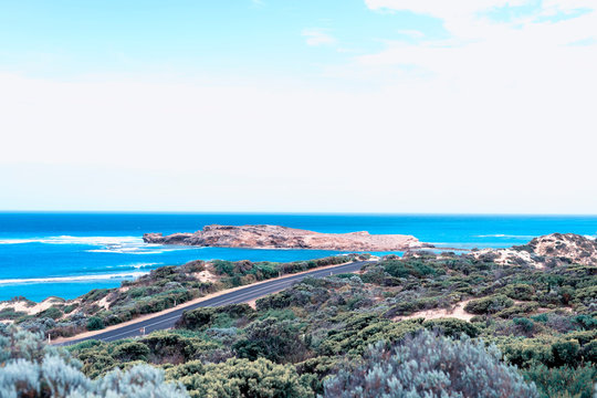 Autralian nature, view from from Bowman scenic drive, Beachport, South Australia