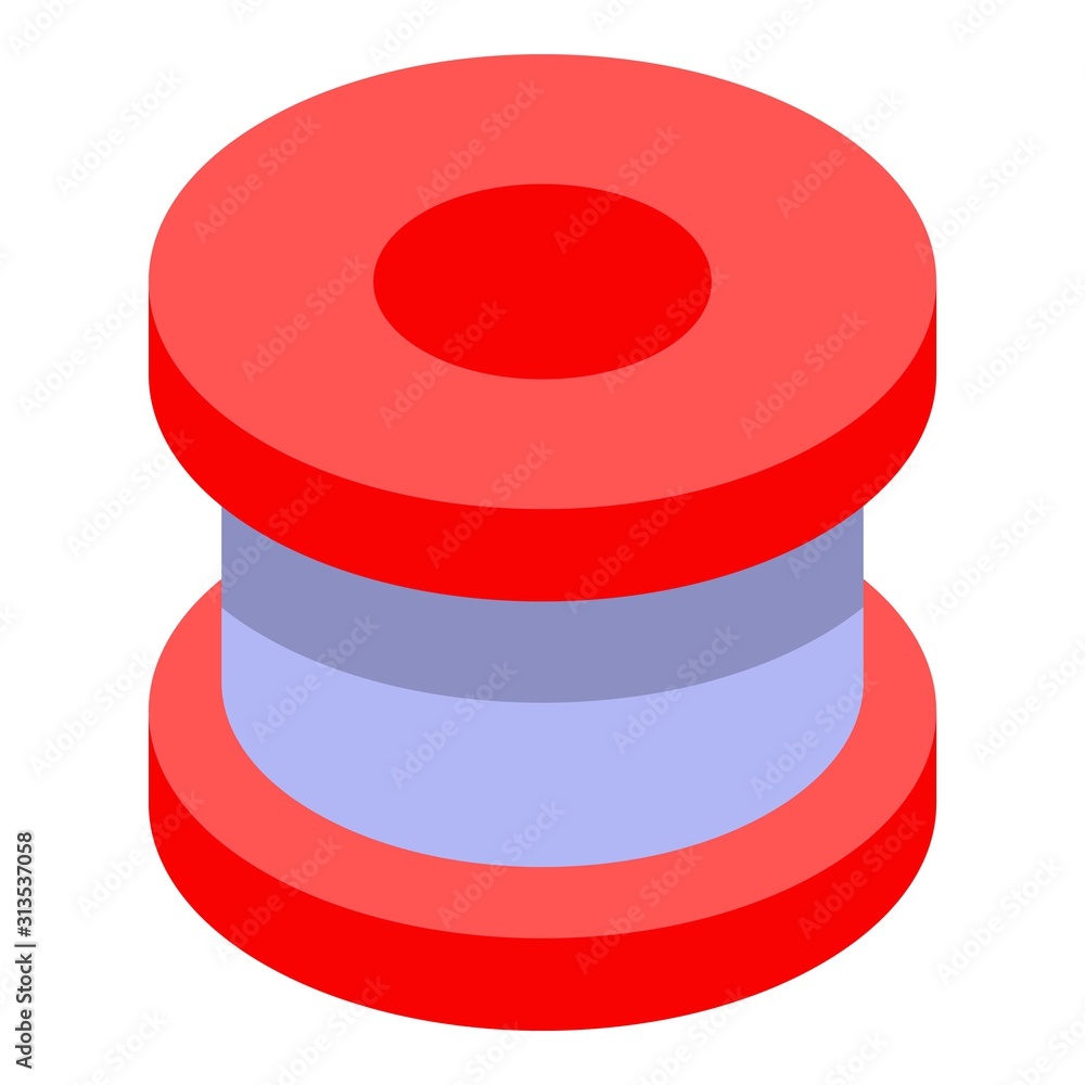 Poster roll plaster icon. isometric of roll plaster vector icon for web design isolated on white background