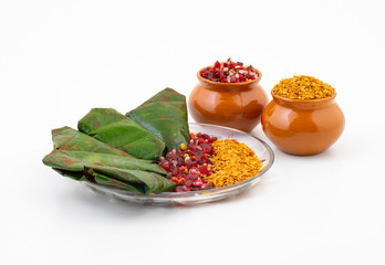 Indian Traditional Mouth Freshener Sweet Paan Also Known as Masala Paan, Meetha Paan, Plain Paan or Beeda