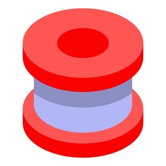 Roll plaster icon. Isometric of roll plaster vector icon for web design isolated on white background