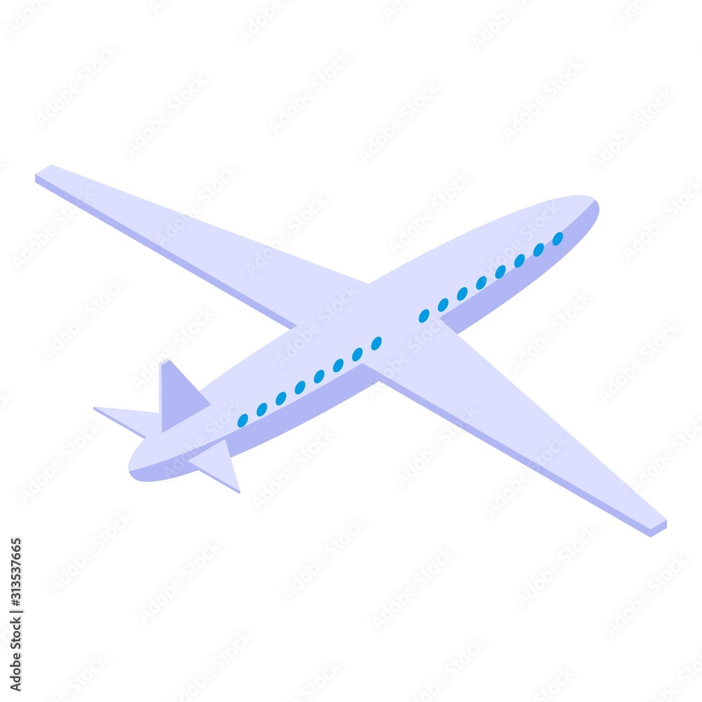 Poster airbus icon. isometric of airbus vector icon for web design isolated on white background
