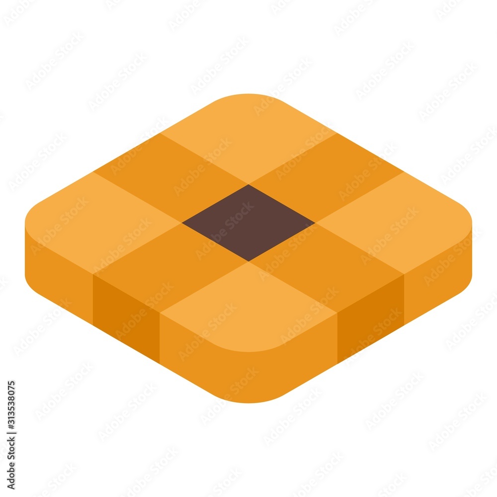 Poster cookie icon. isometric of cookie vector icon for web design isolated on white background