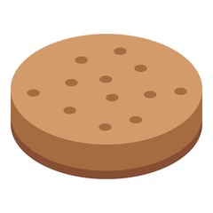 Biscuit cookie icon. Isometric of biscuit cookie vector icon for web design isolated on white background
