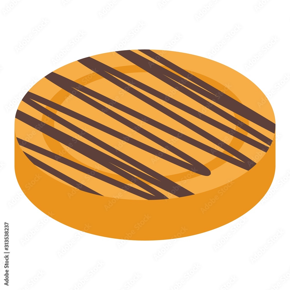 Aufkleber butter cookie icon. isometric of butter cookie vector icon for web design isolated on white backgrou