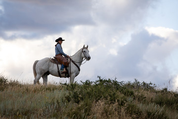 cowgirl on horse