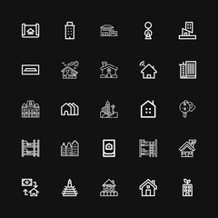 Editable 25 apartment icons for web and mobile