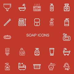 Editable 22 soap icons for web and mobile