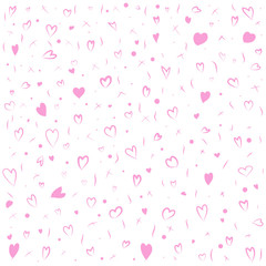 Memphis pattern background for  Valentine's Day